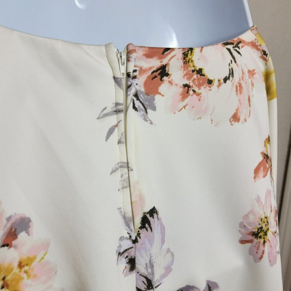 Jodi Kristopher Women JR Size 15 Ivory Fit & Flare Dress w/Open Lace Back EUC - Picture 4 of 11